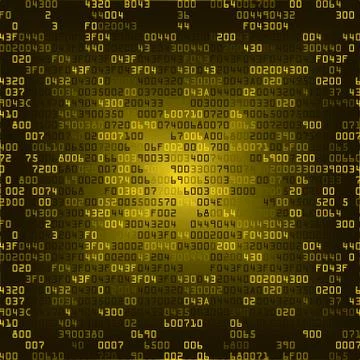 Yellow security background with HEX-code Stockillustratie