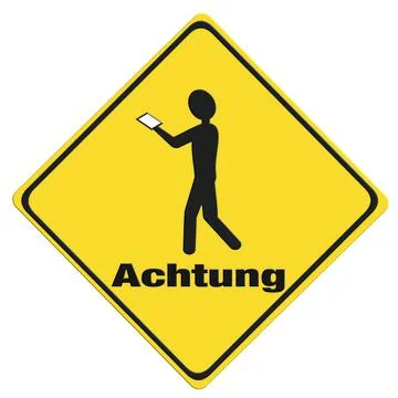 Yellow security signs with a black border Stock Illustration