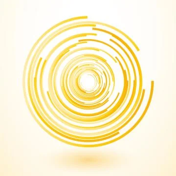 Yellow semicircles Stock Illustration