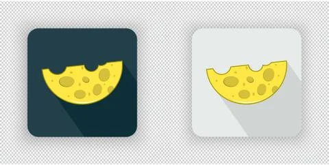 Yellow semicircular cheese icon Stock-Illustration