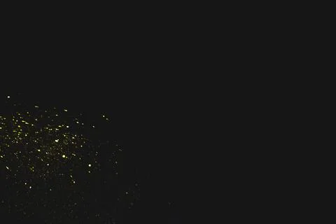Yellow sequins black background. High quality and resolution beautiful photo Stock Photos