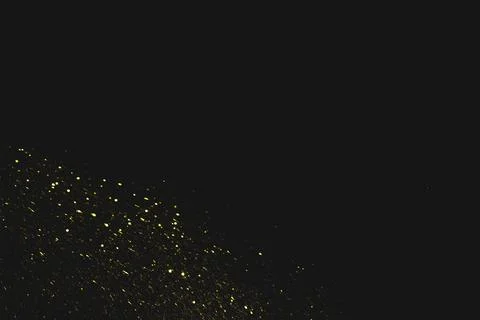 Yellow sequins dark background Stock Photos