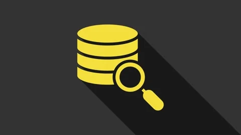 Yellow Server, Data, Web Hosting icon isolated on grey background. 4K Video Stock Footage 159350022