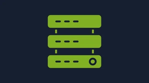 Yellow Server, Data, Web Hosting icon isolated on blue background. 4K Video Stock Footage 232233626