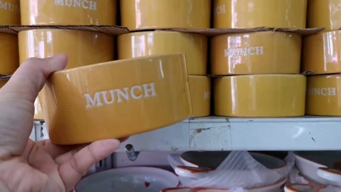 A Yellow Serving Bowl at a Store Stock Footage 159288066