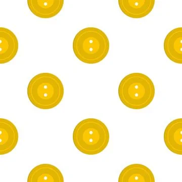Yellow sewing button pattern flat Stock Illustration