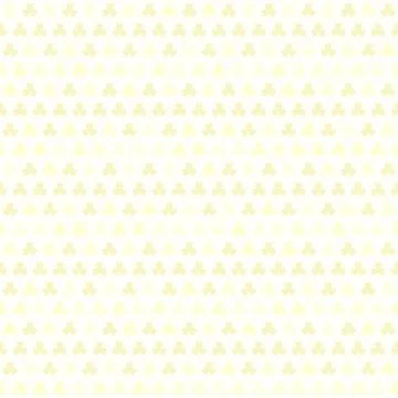 Yellow shamrock pattern. Seamless clover vector background Stock Illustration