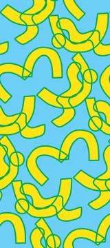 Yellow Shapes Pattern Stock Illustration