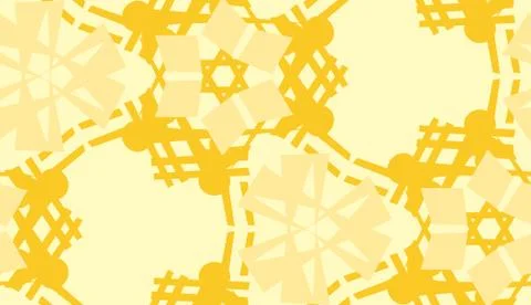 Yellow Shapes Pattern Stock Illustration