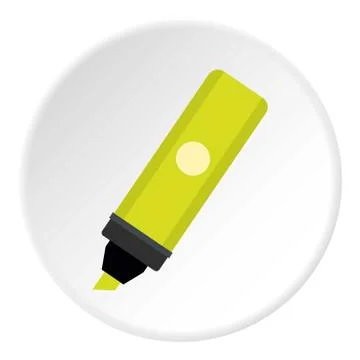 Yellow sheet of paper for notes icon circle Illustrazione stock
