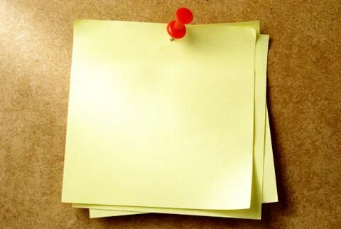 Yellow sheet of paper Stock Photos