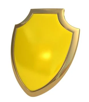 Yellow shield Stock Illustration
