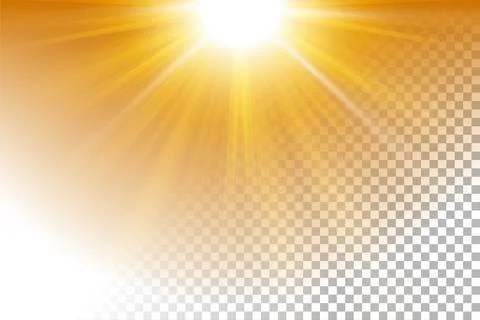 Yellow Shine on White Transparent Pattern, PNG Ready, Vector Illustration 스톡 일러스트