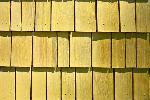 Yellow shingle pattern Stock Photos