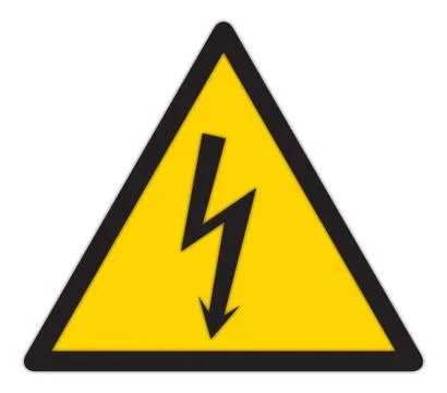 Yellow Shock Sign Stock Illustration