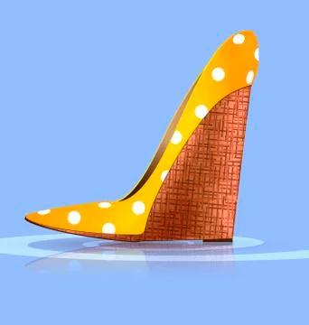 Yellow shoe Stock Illustration