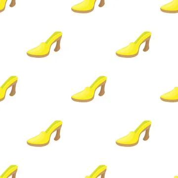 Yellow shoe pattern seamless vector Illustrazione stock