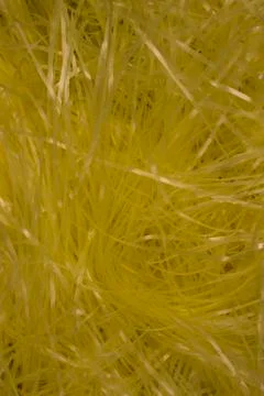 Yellow shredded plastic fake Easter grass background Stock Photos