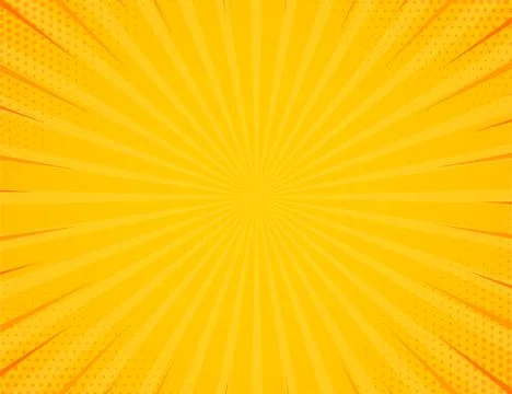 Yellow side hatch with halftone effect. Vintage pop art retro vector illustra Illustrazione stock