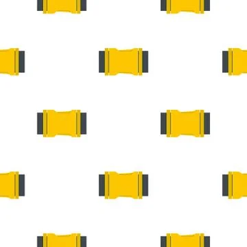 Yellow side release buckle pattern flat Ilustração Stock