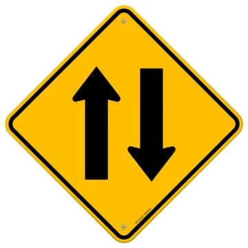Yellow Sign Directional Arrows Stock Illustration