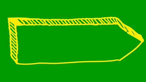 Yellow sign pointer arrow green Stock Footage 197053445