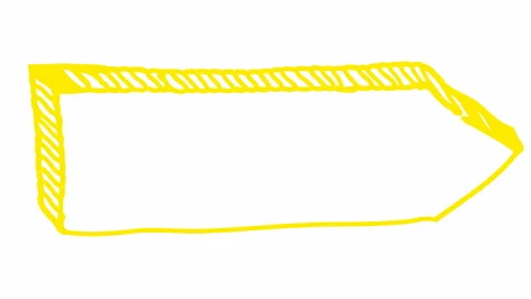 Yellow sign pointer arrow white Stock Footage 197053364