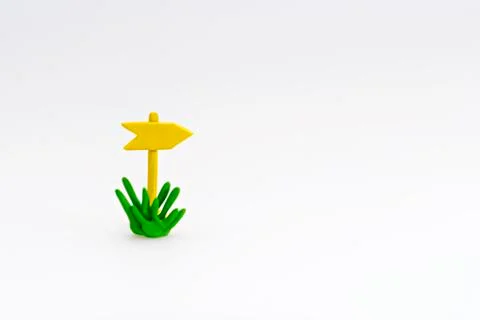 Yellow signpost horizontal Stock-Fotos