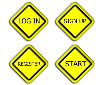 Yellow signs. Stock Illustration