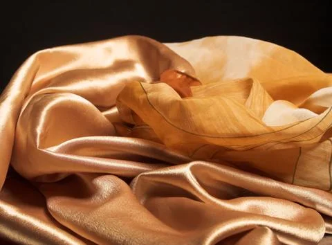 Yellow silk Stock Photos