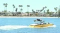 Yellow Ski Boat HD Footage