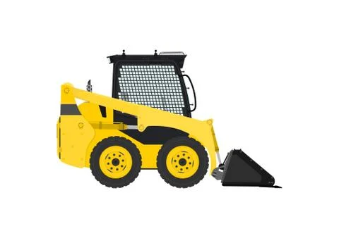 Yellow skid steer loader. Stock Illustration