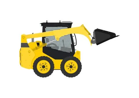 Yellow skid steer loader. Stock Illustration