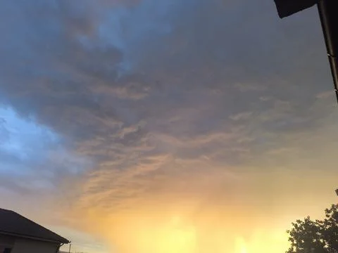 Yellow sky and clouds Photos
