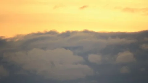 Yellow sky dark clouds Stock Footage 74912034
