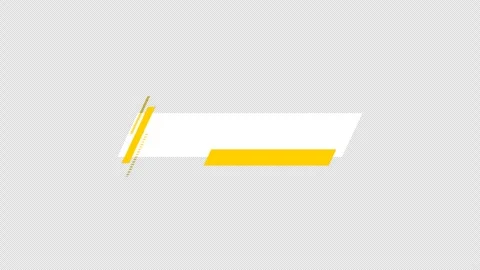 Yellow Slanted Lower Third Banner Animation on Transparent Background Vídeos de archivo 339058426