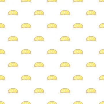 Yellow sleep mask seamless pattern for good rest 스톡 일러스트