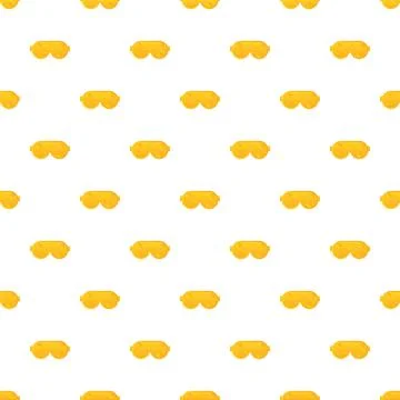 Yellow sleeping mask pattern creating a seamless background Stock Illustration