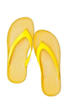 Yellow slippers 写真素材