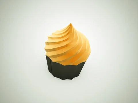 Yellow small cake Stock Illustration