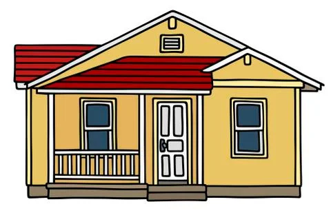 Yellow small house Stock Illustration
