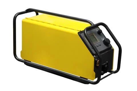 The yellow small-sized transformer Stock Photos