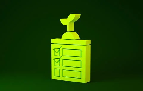 Yellow Smart farming technology - timer farm automation system in app icon is Illustrazione stock