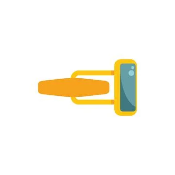 Yellow smart glasses displaying augmented reality content 스톡 일러스트