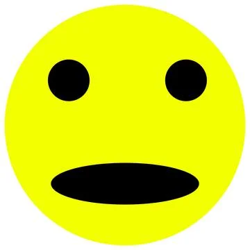 Yellow smile in shock Stock-Illustration