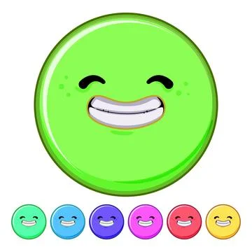Yellow smiley cartoon vector graphic Stock Illustration