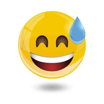 Yellow smiley emoticons, emoji, vector illustration. Stock Illustration