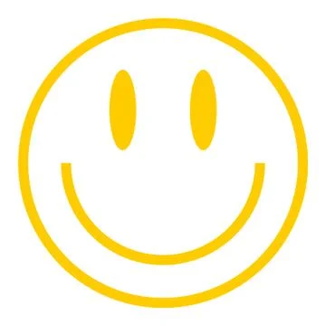 Yellow Smiley Icon Smiling Face Illustrazione stock