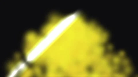 Yellow Smoke Explosion with Light Streaks during Dramatic Cinematic Lightin.. Stock Footage 340951900