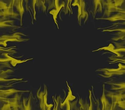 Yellow Smoke Frame Border Effect Stock Illustration
